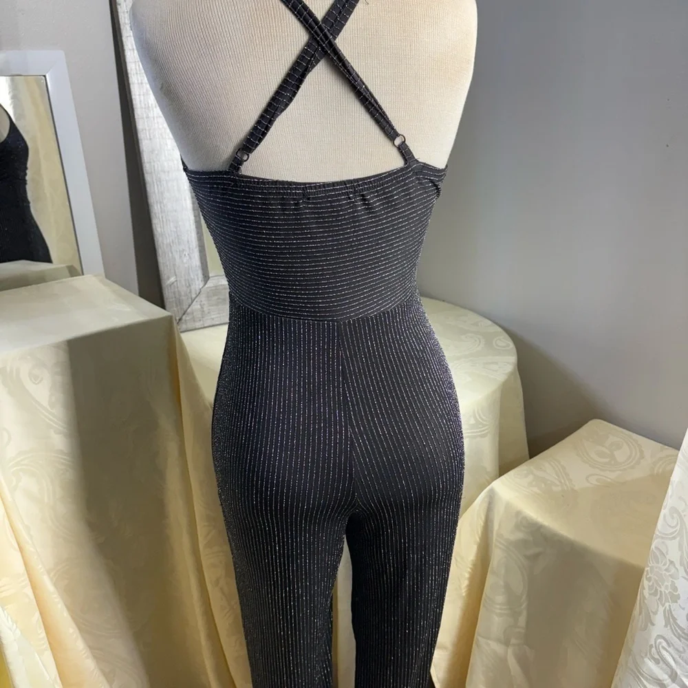 Love Squared Black Jumpsuit with Tapered Legs